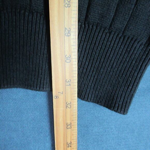 Vintage La Mode Sweater Mens XL Black Cable Knit Maryland Basketball Preppy 00s - Picture 3 of 8